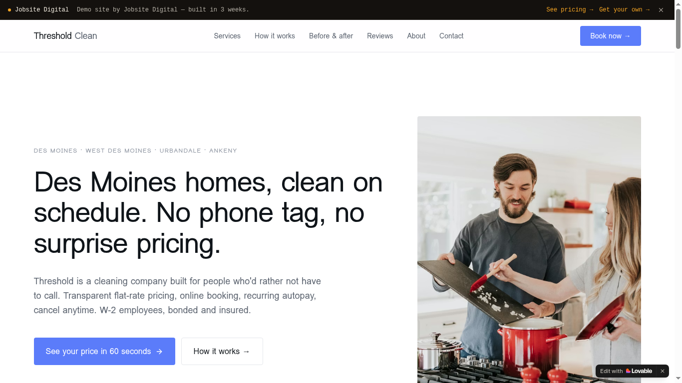 Threshold Clean site preview
